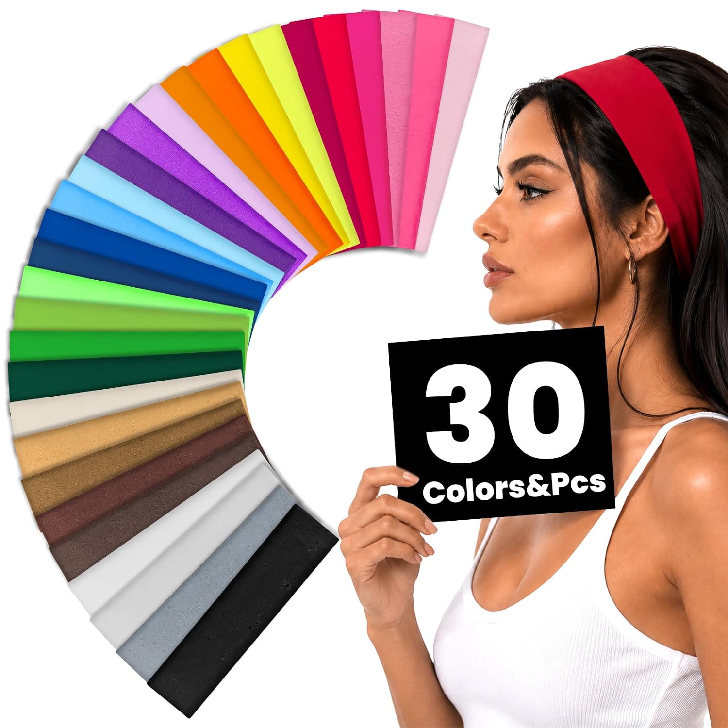Stretch Strap Yoga - 30 sztuk opasek na głowę w