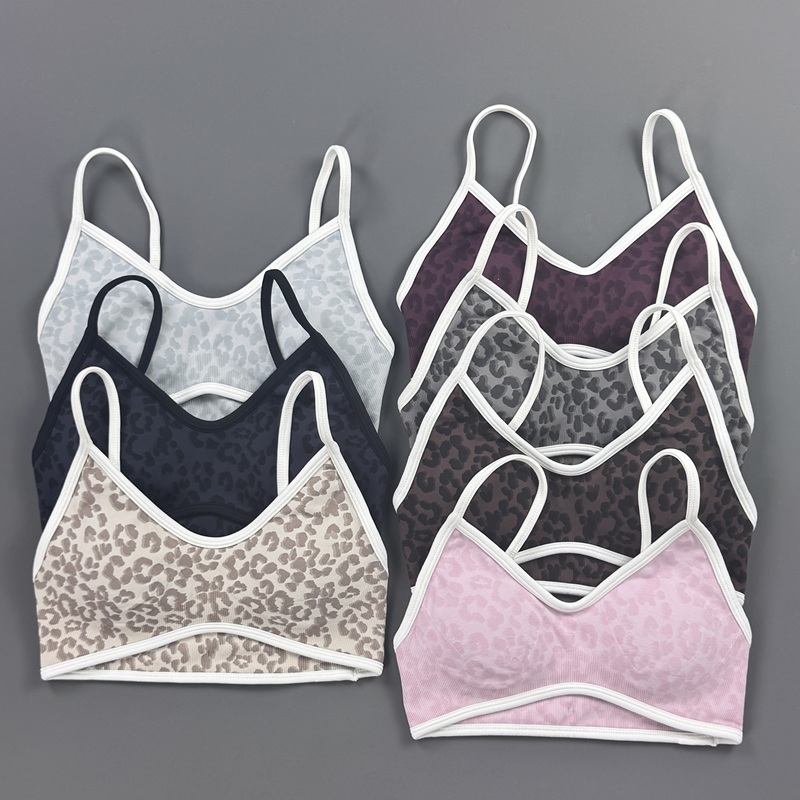 Stretch Strap Yoga - Biustonosz sportowy damski z nadrukiem w