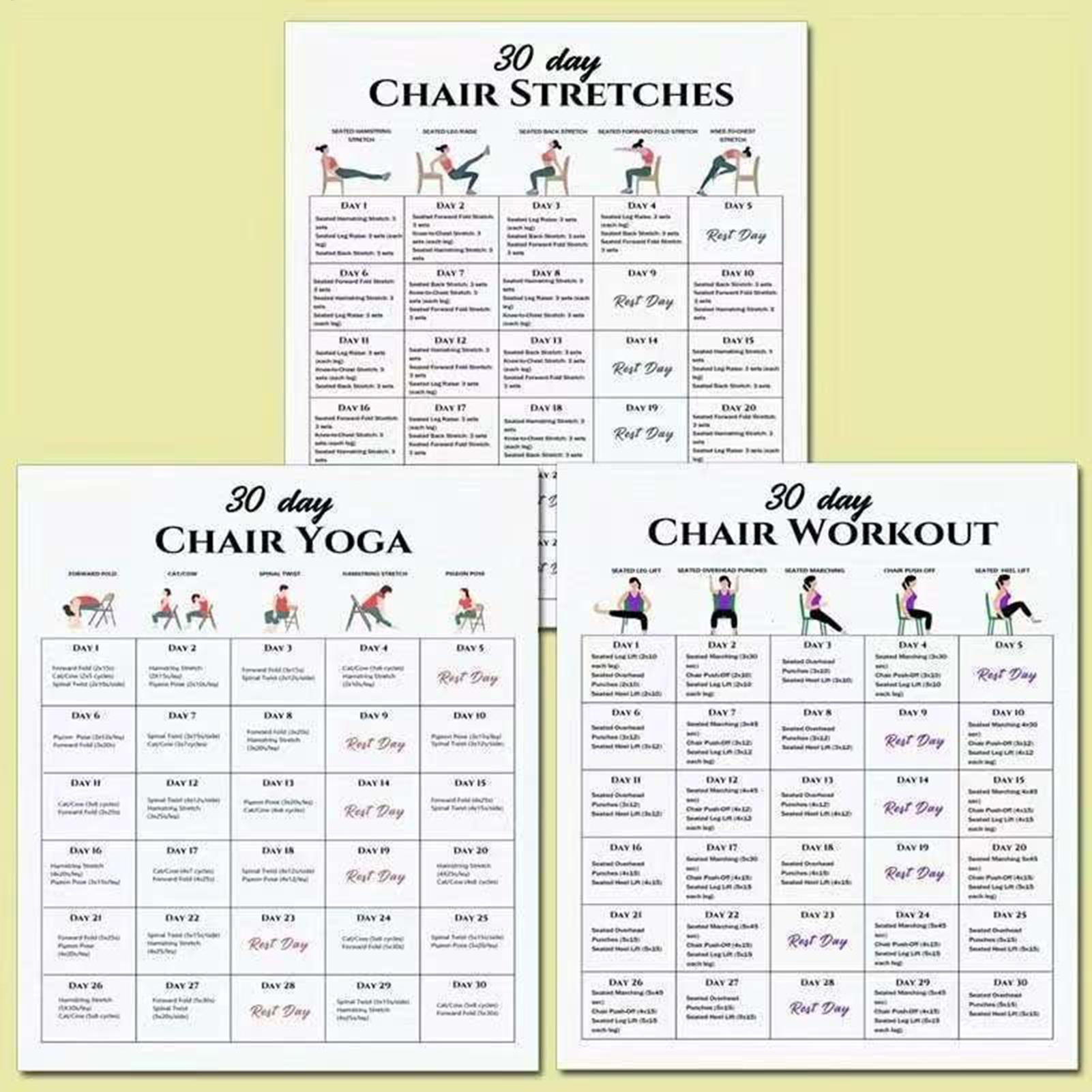Yoga Fitness Wallpaper - 6 szt. Plakatów Fitness Plan Ćwiczeń