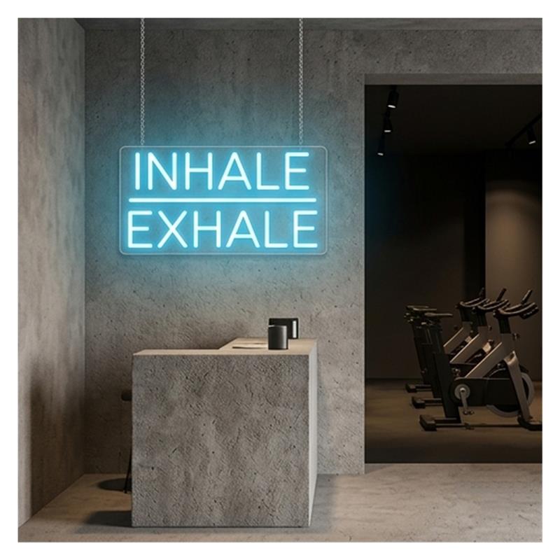 Neonowy znak świetlny Wdech Wy – Yoga Fitness Wallpaper recenzja i cena