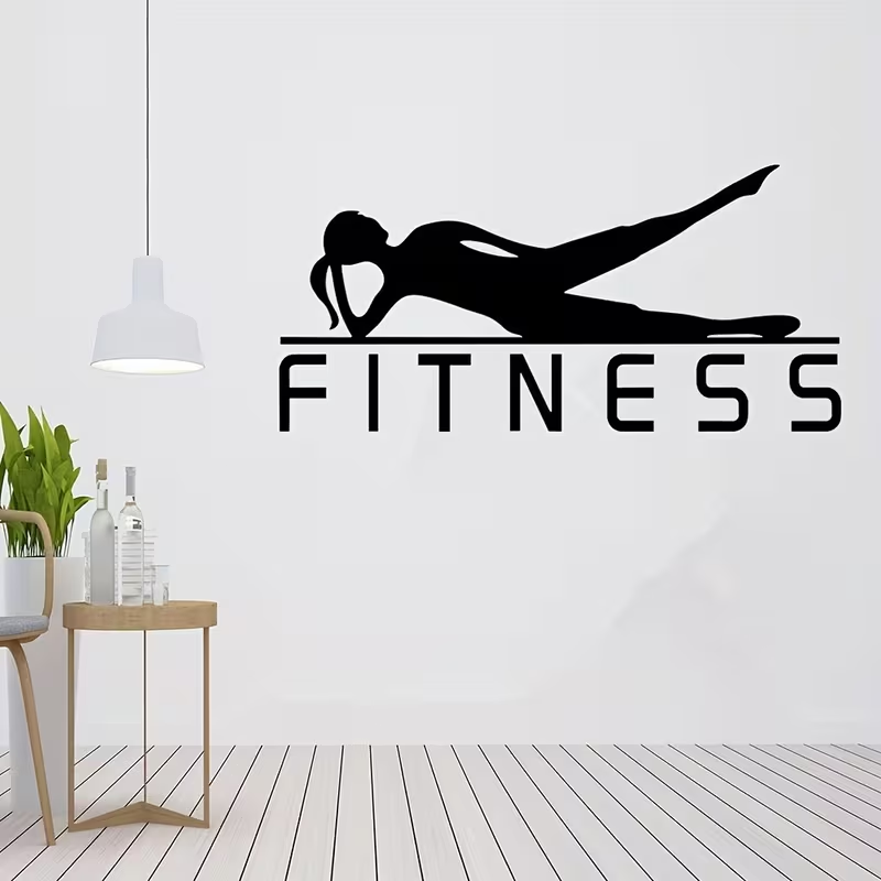 Naklejka winylowa z motywem dz – Yoga Fitness Wallpaper recenzja i cena