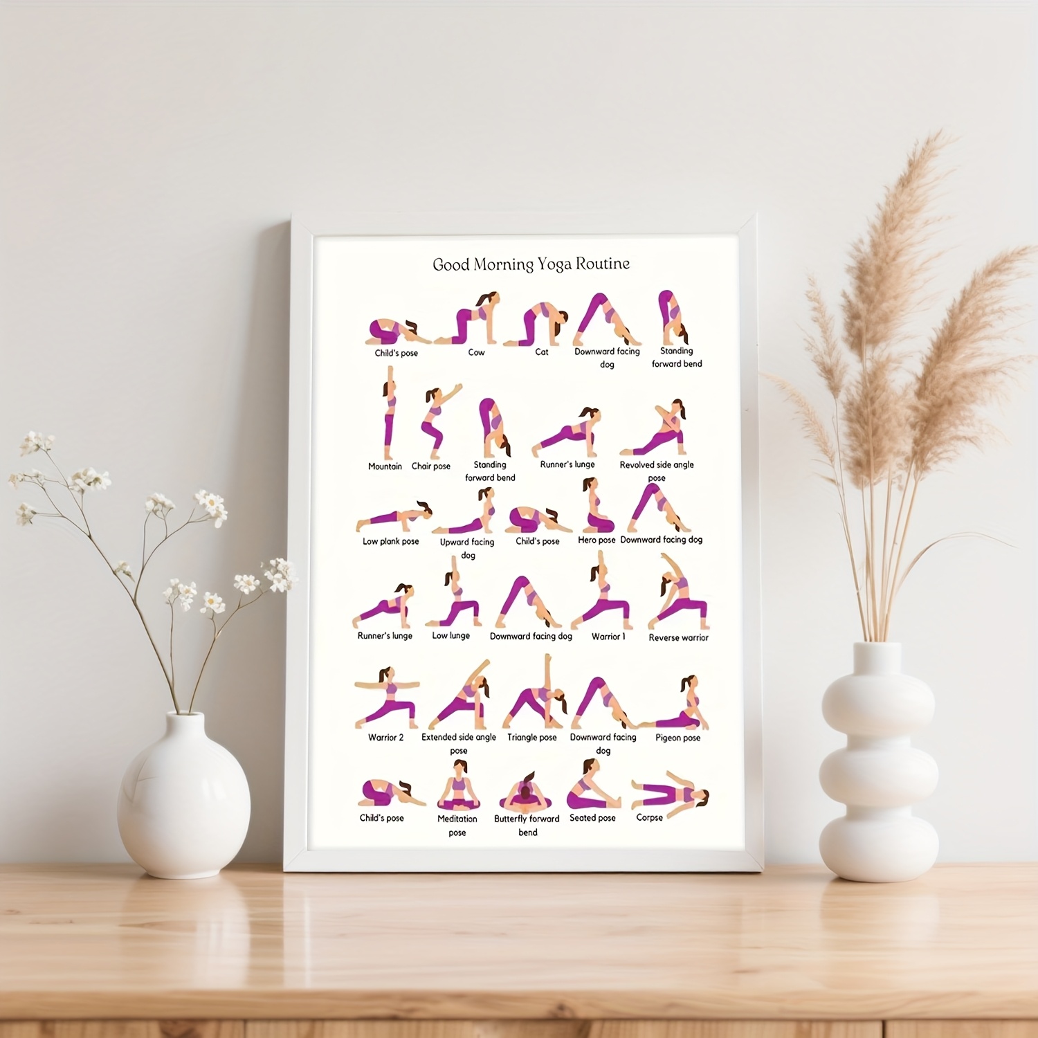 Plakat z motywem jogi, dekorac – Yoga Fitness Wallpaper recenzja i cena