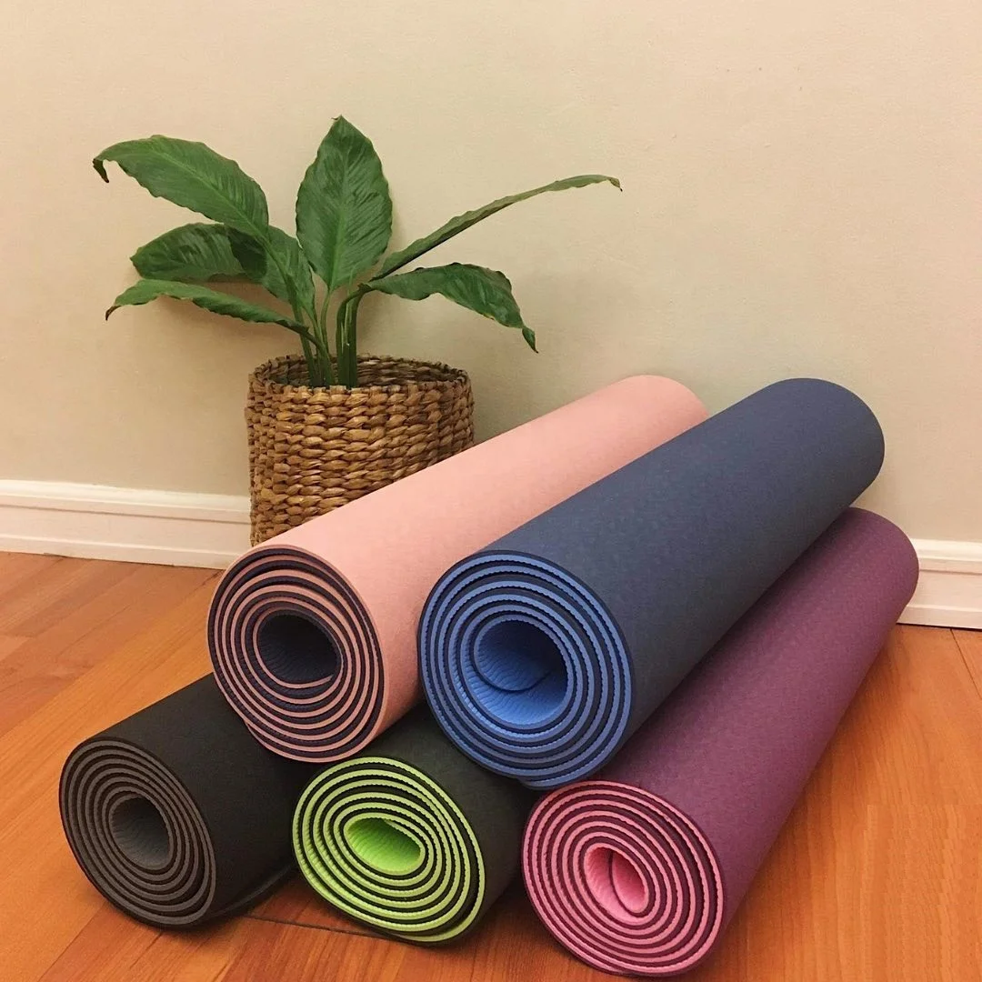 Mata do jogi TPE 6mm, zielono- – Yoga Fitness Logo Design recenzja i cena